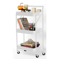 House 2 Home 3 Tier Foldable Rolling Trolley by Rebrilliant