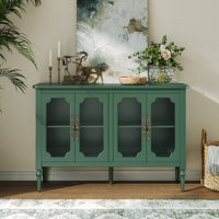 Gurbachan 48-inch Vintage Sideboard with Four Glass Doors by Charlton Home