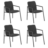 Orso Stacking Powder Coated Aluminum Patio Dining Armchair by Oxford Garden