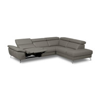 Power Reclining European Sectional with Adjustable Headrests & Armrest Veeha from Italian Leather Veeha