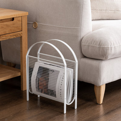 White Metal Decorative Magazine Racks Holder by Ebern Designs