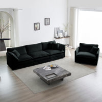 Athenia Chenille Fabric Upholstered Sofa Conversation Set by Latitude Run
