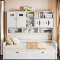 Bellinger All-in-One Wooden Daybed With 2 Drawers, Cabinets and Shelves by Red Barrel Studio