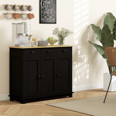 Sideboard with Solid Wood Countertop by August Grove