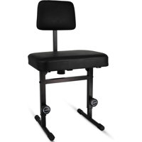 5 Core Piano Bench Height Adjustable Keyboard Stool Stool Heavy Duty Thick Padded Cushioned Seat with Backrest by Wrought Studio