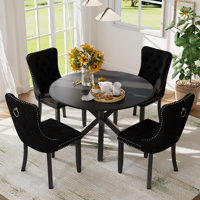 Round Kitchen Table and Chairs Set for 4 by House of Hampton