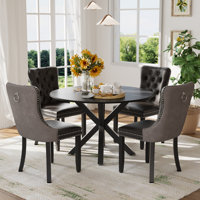 Round Kitchen Table and Chairs Set for 4 by House of Hampton