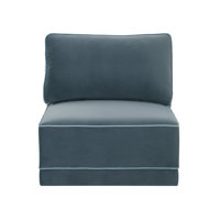 Clairah Misty Blue Armless Chair by Wade Logan