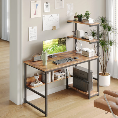 43.6 inch Modern Large Office Desk Computer Table Studying Writing Desk Workstation,Black by 17 Stories