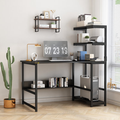 43.6 inch Modern Large Office Desk Computer Table Studying Writing Desk Workstation,Black by 17 Stories