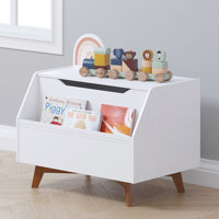 Toy Box With Front Book Storage