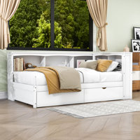 Twin Daybed with 2 Drawer and Cabinets and USB by Latitude Run