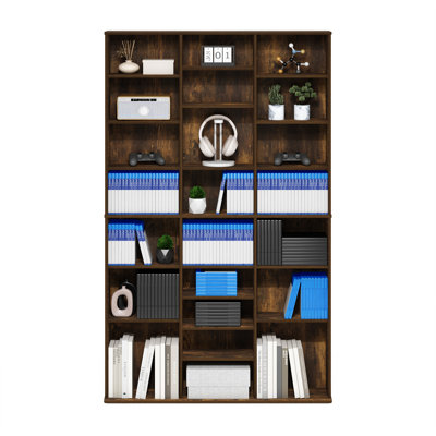 24-Shelf Multimedia Media Storage Tower Rack with Adjustable Shelves by Ebern Designs