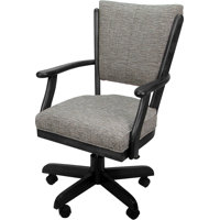 Dalani Classic Solid Wood Dining Caster Chair On Wheels by Red Barrel Studio
