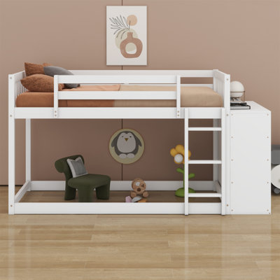Bunk Bed With 4 Drawers And 3 Shelves by Harriet Bee