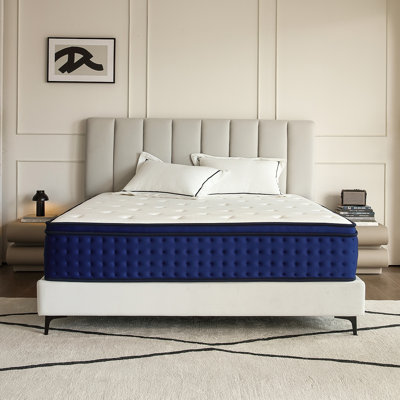 14" Medium Firm, Hybrid Mattress with Zero Pressure Gel Memory Foam by Alwyn Home