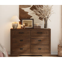 Laziza Solid Wood Farmhouse Dresser For Bedroom With 6 Drawers by Gracie Oaks