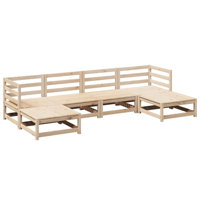 Lark Manorâ„¢ 6 Piece Patio Sofa Set Solid Wood Pine by Lark Manor