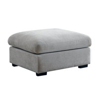Oversized Ottoman For Sectional Sofa, Light Gray by Ebern Designs