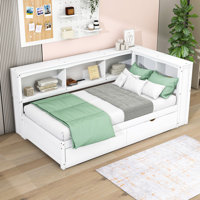 Chrystin Twin Size Daybed with Storage Drawers, Charging Station, and Shelves by Latitude Run
