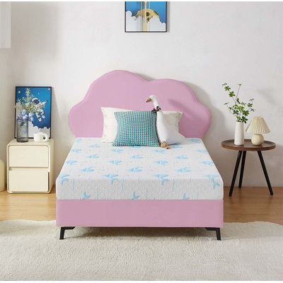 Highland Dunes Medium-Firm Gel Memory Foam Mattress With Whales Pattern by Highland Dunes