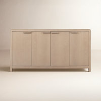 Morenci Four Door Ash Wood Sideboard In White Sand by Joss & Main