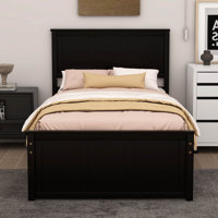 Platform Storage Bed, 2 Drawers With Wheels, Twin Size Frame by Red Barrel Studio