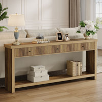 70.9 Inch Wood Console Table Long Sofa Table with 3 Drawers by Gracie Oaks