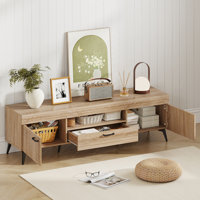 Tv Stand For 65 Inch Tvs Modern Entertainment Center With Drawer 2 Storage Cabinets