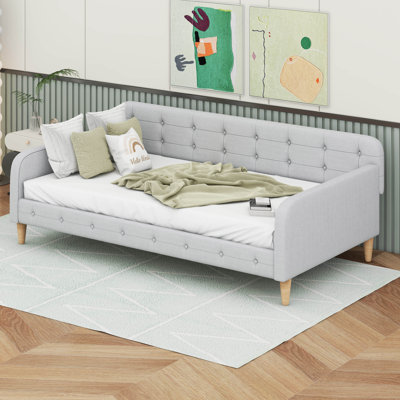 Upholstered Daybed With 4 Support Legs