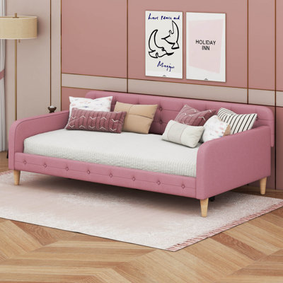 Upholstered Daybed With 4 Support Legs