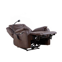 Cooperman Leather Power Recliner Chair by Latitude Run