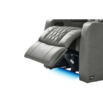 Leather Home Theater Seating Dual Power Movie Theater Chairs Theater Recliner Sofa by Brayden Studio