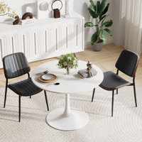 Modern Round 3 Piece Dining Room Table and Chairs Set by George Oliver