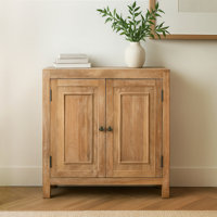 Bronstein 36" 2-door Solid Wood Sideboard In Natural Finish by Gracie Oaks