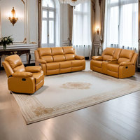 3-Piece Manual Reclining Living Room Sofa Set