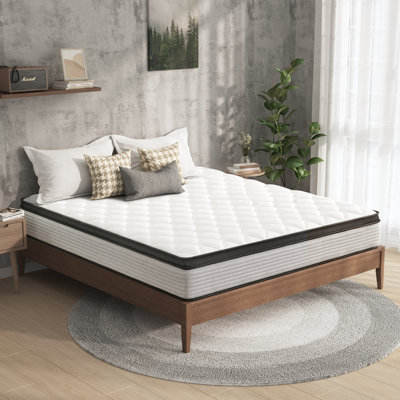 Alwyn Home 12 inch Gel Memory Foam Mattress, Boxed, Decompression Comfortable, Gray by Alwyn Home