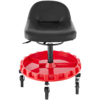 Shop Stool, 300 LBS Rolling Garage Stool, 18” to 23” Adjustable Height Mobile by 17 Stories