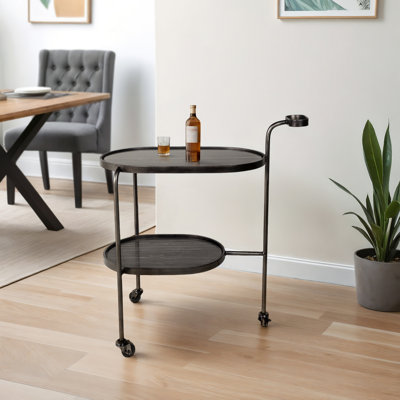 33" Joanel Marble Bar Cart by Hokku Designs