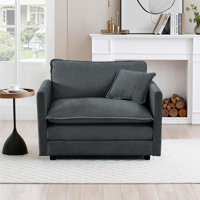 Modern Upholstered Chenille Cloud Couches Set, 3-Seater & 2-Loveseat & 1 Single Sofa Set by Latitude Run