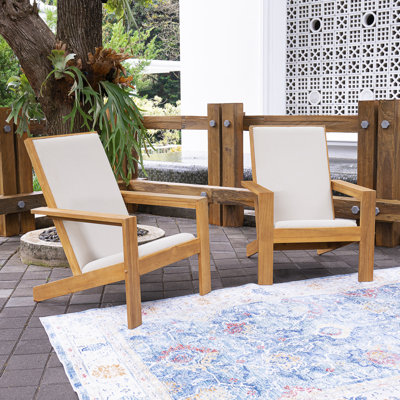 Chrishon Teak Outdoor Adirondack Chair (Set of 2) by Rosecliff Heights