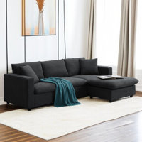 Modern Sectional Sofa, L-shaped Couch Set with 2 Free pillows by Latitude Run