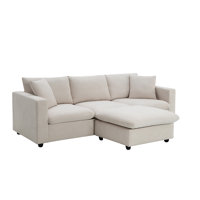 Modern Sectional Sofa, L-shaped Couch Set with 2 Free pillows