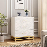 3 Drawer Dresser For Bedroom, Dressers Chest Of Drawers With Storage, Nightstand With Drawers by Mercer41