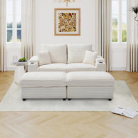 Loveseat With Ottomans