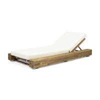 Tomalin Outdoor Wood Chaise Lounge by Latitude Run