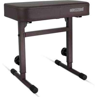 5 Core Keyboard Bench Piano Stool Thick Padded Seat Height Adjustable Keyboard Chair KBB H-ADJ BR by Ebern Designs