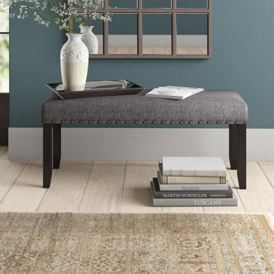 Fabric Dining Bench with Nailhead Trim by Winston Porter