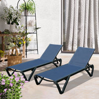 2-Piece Adjustable Aluminum Outdoor Chaise Lounge Set by Ebern Designs