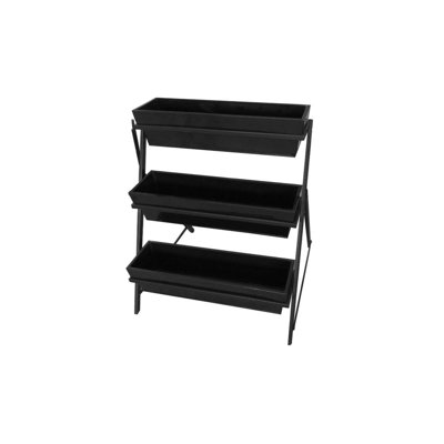 3 Shelf Black Metal Plant Stand by Hokku Designs